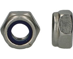 Zeskantborgmoer DIN 985 M 6 A2-200 stuks
