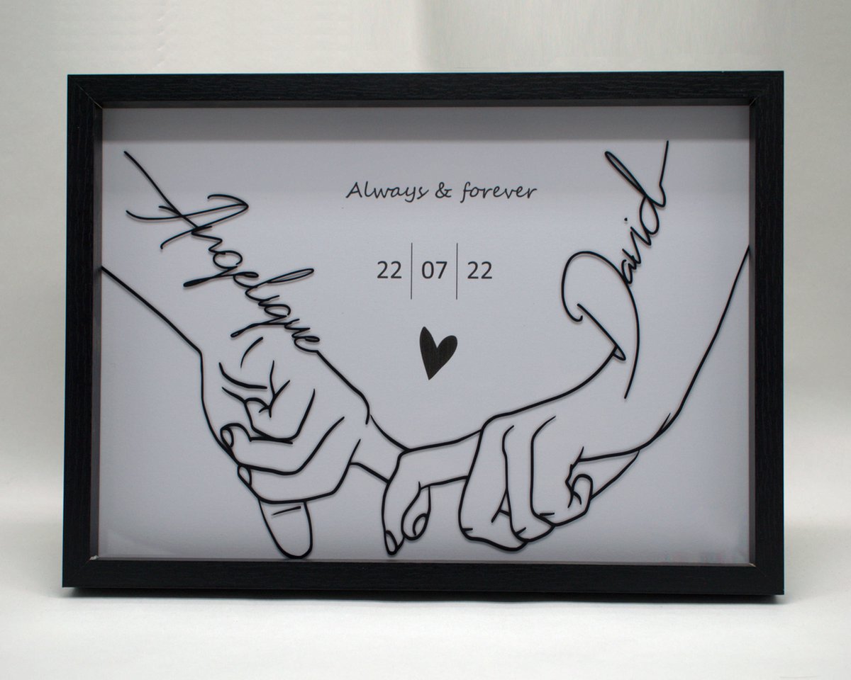 Huwelijk cadeau - handen - Trouw & Liefde cadeau - Geschenk | bol