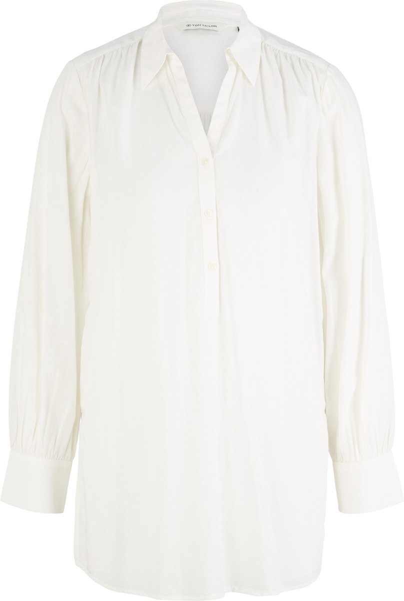 TOM TAILOR BLOUSE V NECK WITH TAPE DETAIL - T-shirt à manches longues