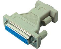 Seriële RS232 adapter 9-pins SUB-D (v) - 25-pins SUB-D (v)