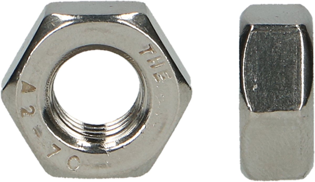 ZESKANTMOER DIN934 M20 A2 - 50stuks