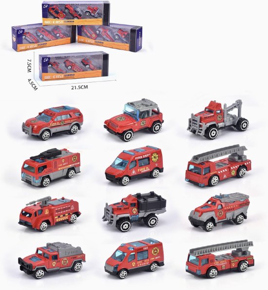 Speelgoed mini auto's set 8 stuks - model auto's Diecast - mini alloy voertuigen set van Artikelnummer123 — afbeelding 3