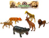 Wilde dieren speelgoedset - Speelset dieren - 6 stuks speelfiguren