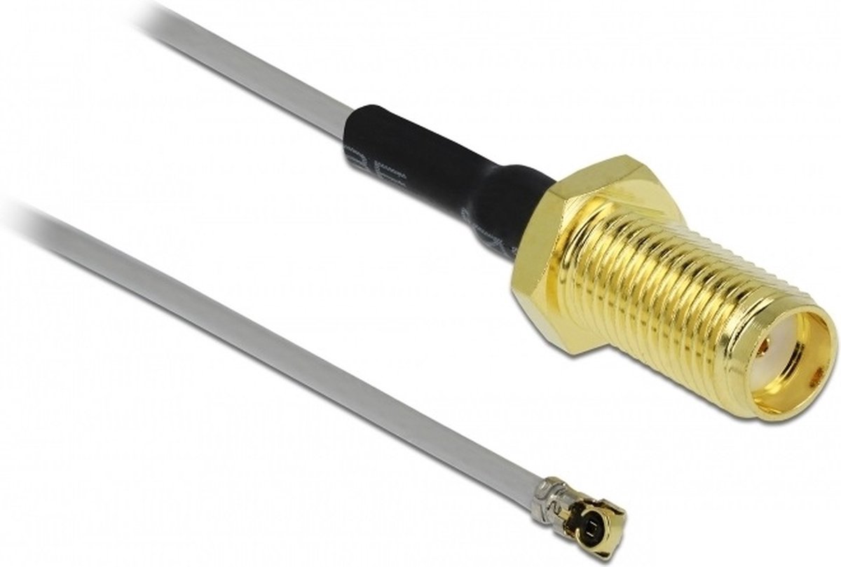 MHF 4 (v) - SMA (v) kabel - Micro Coax (0,81 mm) - 50 Ohm / grijs - 0,50 meter