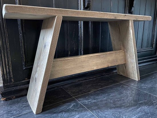 Banc en bois d'échafaudage 110 cm - Bois usagé - Chutes de bois - 110x19,5x47 cm