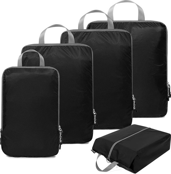 TravelTime® Packing Cubes Compression Set van 5 voor Backpack