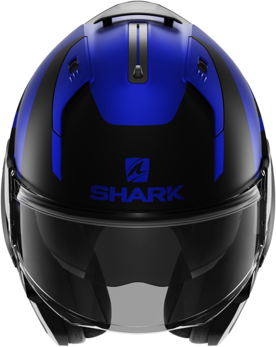 SHARK EVO ES KEDJE Motorhelm Systeemhelm Mat Blauw Zwart Blauw - Maat S – foto 3