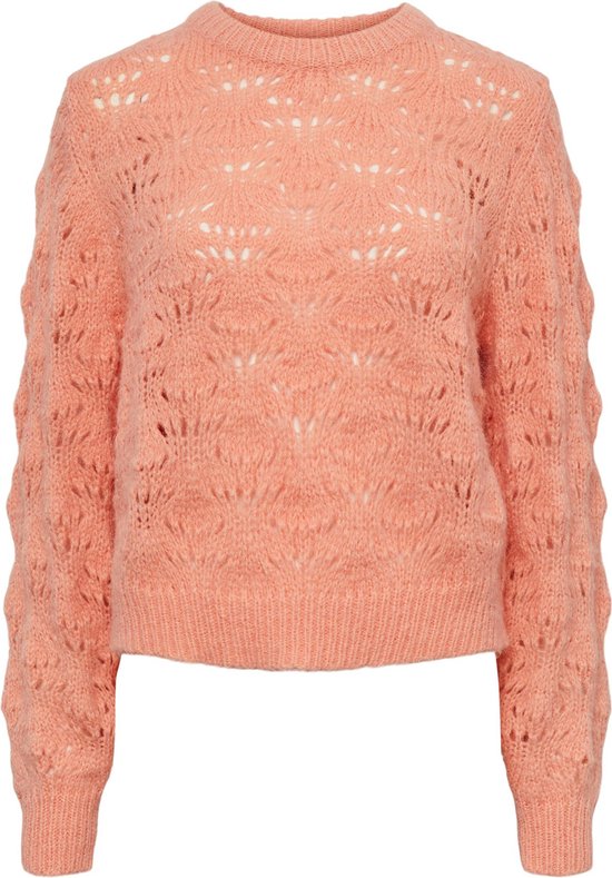 PIECES Pcmilla Ls O-Neck Knit Bc, Gris foncé mélangé, XL