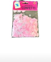 Verpakking confetti | roze witte rondjes | papier | ca. 100 stuks