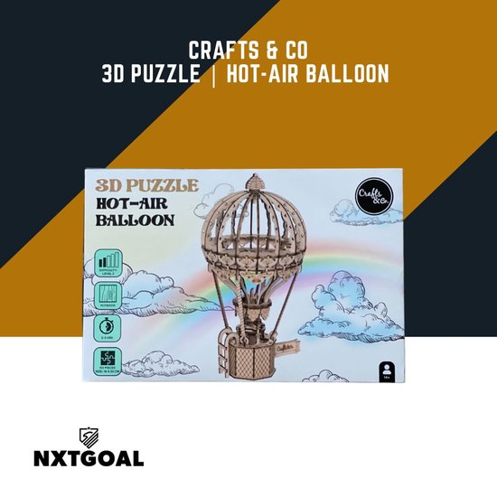 Afbeelding van het spel Crafts & Co | 3D Puzzle | Hot-Air Balloon | Difficulty Level 2 | 2-3 HRS