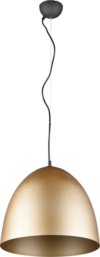 LED Hanglamp - Hangverlichting - Torna Lopez XL - E27 Fitting - 1-lichts - Rond - Mat Goud - Aluminium