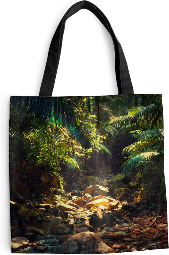 Derbevilletest kleermaker Defilé Schoudertas - Strandtas - Shopper Jungle - Zon - India - 40x40 cm -  Katoenen tas | bol.com