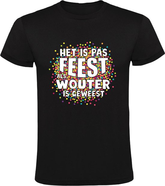 Ce n'est pas la fête tant que Wouter n'a pas été T-shirt homme | chemise | Noir