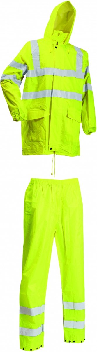 Lyngsøe Rainwear Hi-Vis Regenset fluor geel 5XL
