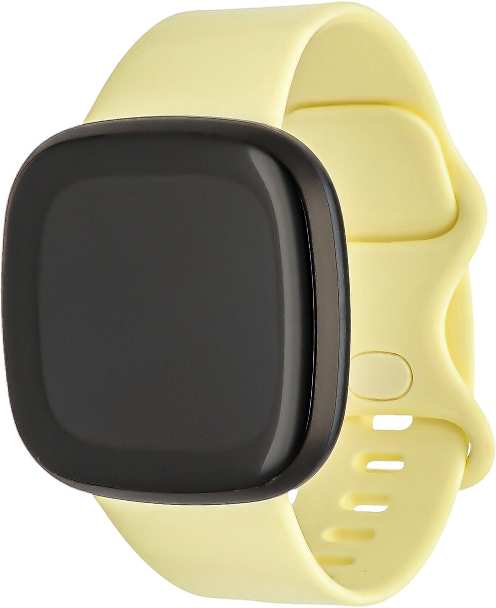 123watches sport band - geel - ML - Geschikt voor Fitbit Versa 3 & 4 / Sense