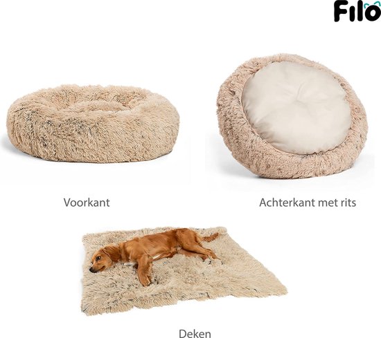 60cm met Deken & Rits – Crème – Geschikt als Kattenmand - Fluffy... bol.com