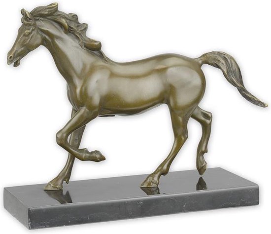 Bronzen beeld - Paard -sculptuur  - 18,2 cm hoog