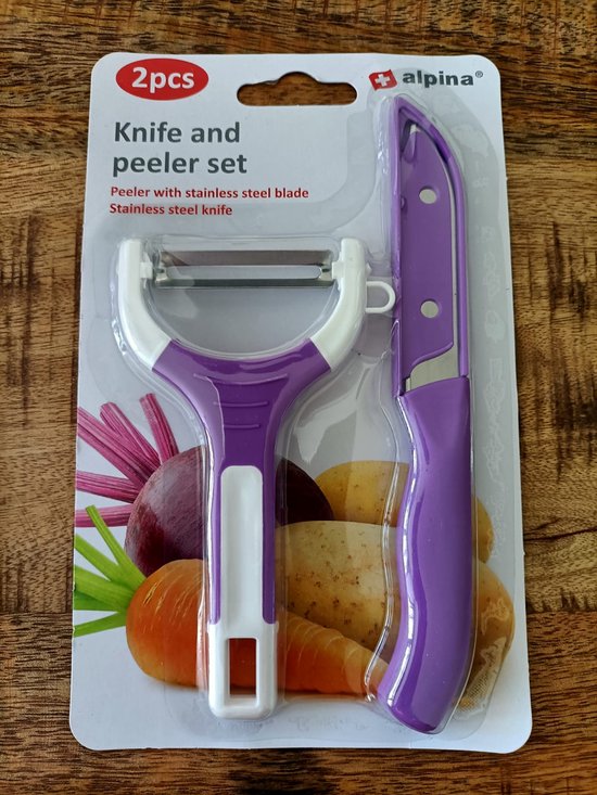 Alpina Knife and Peeler set Peeler with stainless steel blade