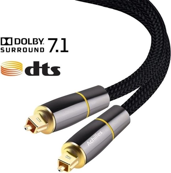 Achilles Toslink kabel 5.1 Hoog Kwaliteit 2M / Toslink Kabel Dolby 5.1 /  Digitale... | bol.com