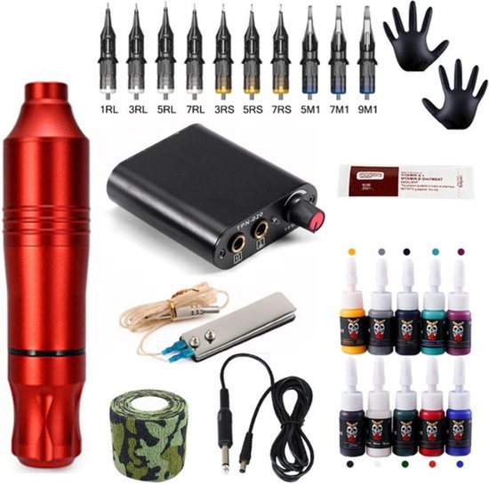 Amerce Tattoo Machine Complete Set Roterende Tattoo Set Tattoo