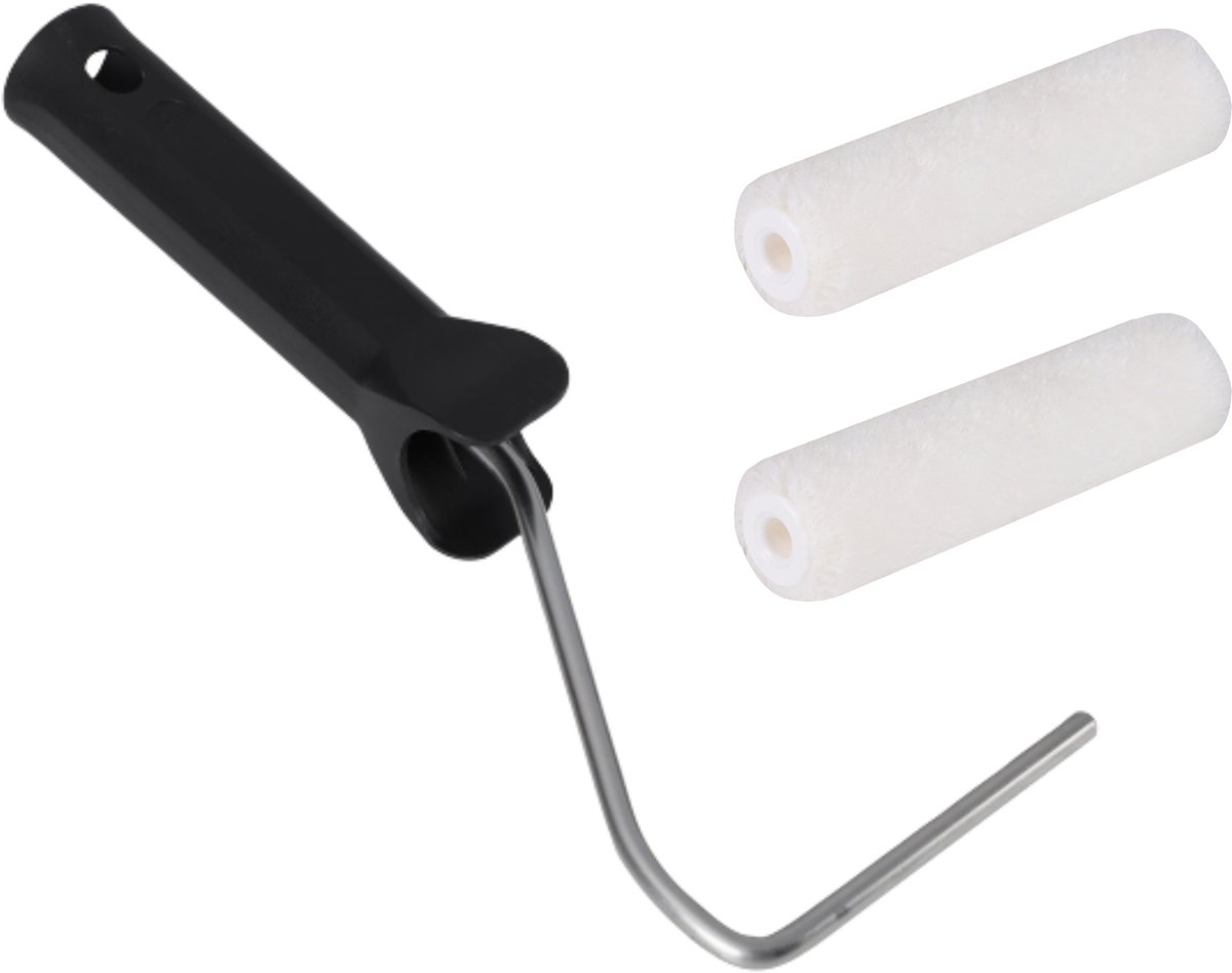Copenhagen Pro lakrollers - vilt - 2 stuks - 10 cm - incl beugel - voor zeer gladde afwerking