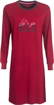 Irresistible Dames Nachthemd - Katoen - Ronde Hals - Rood - Maat XL