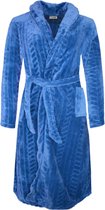 Dames badjas - Fine Woman - badjas - met zakken - 100cm - Blauw XXXL