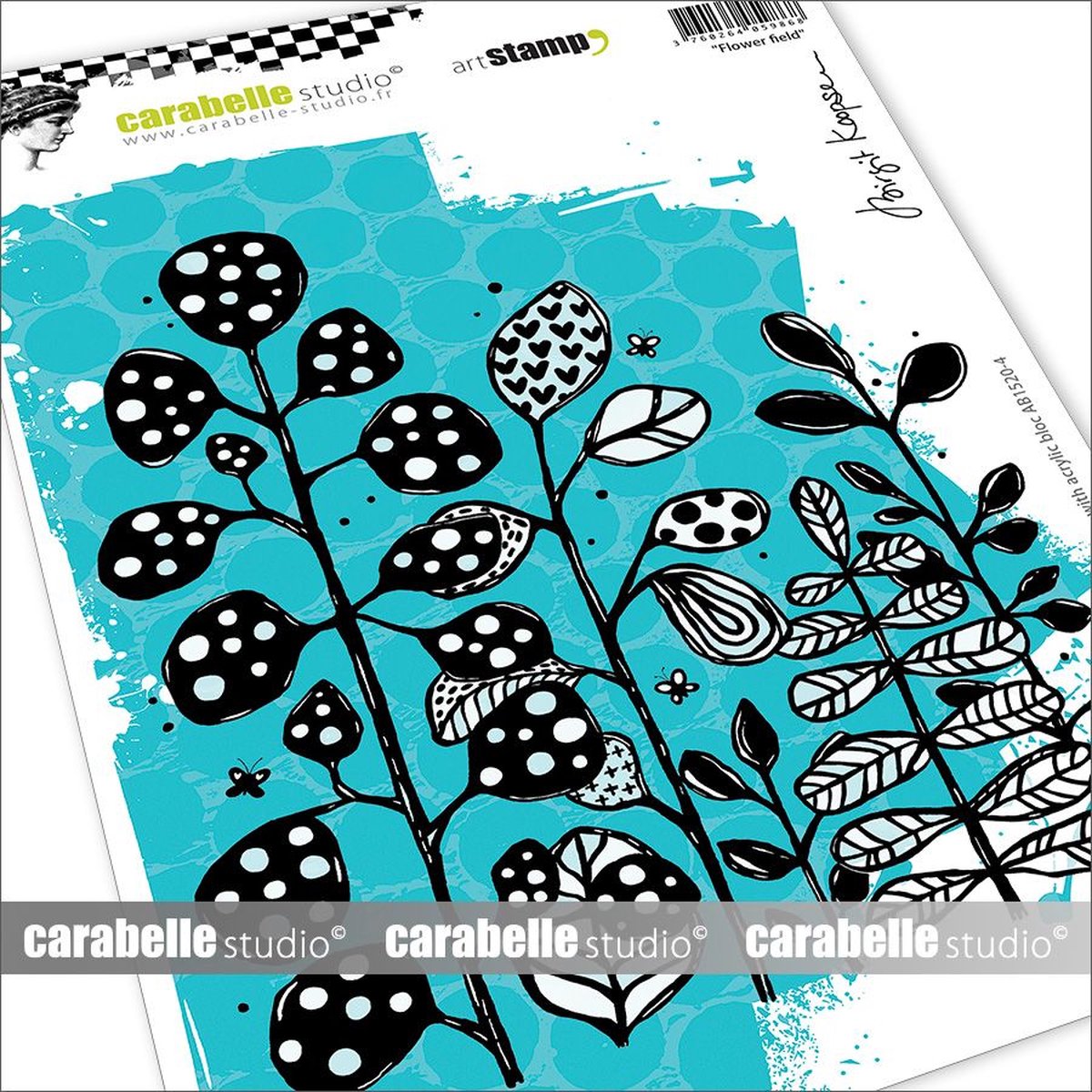 Carabelle Studio Cling Stamp A5 Flower Field By Birgit Ko