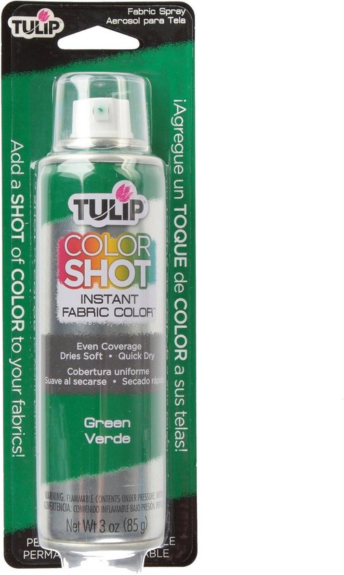 Tulip ColorShot instant fabric color spray Green bol