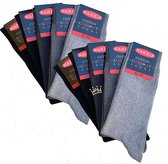 10 paar nette katoenen sokken  - Heren sokken - Dames sokken - Comfort sokken - Business sokken - Maat 35-38 - Grijs Mix - Multipack - Mega pack
