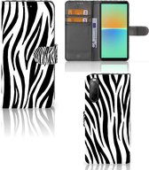 Beschermhoesje Sony Xperia 10 IV Smartphone Hoesje Zebra