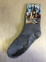 Warme sokken- Huissokken - knuffelsokken - MET ANTISLIP- onze size- Muis Grijs