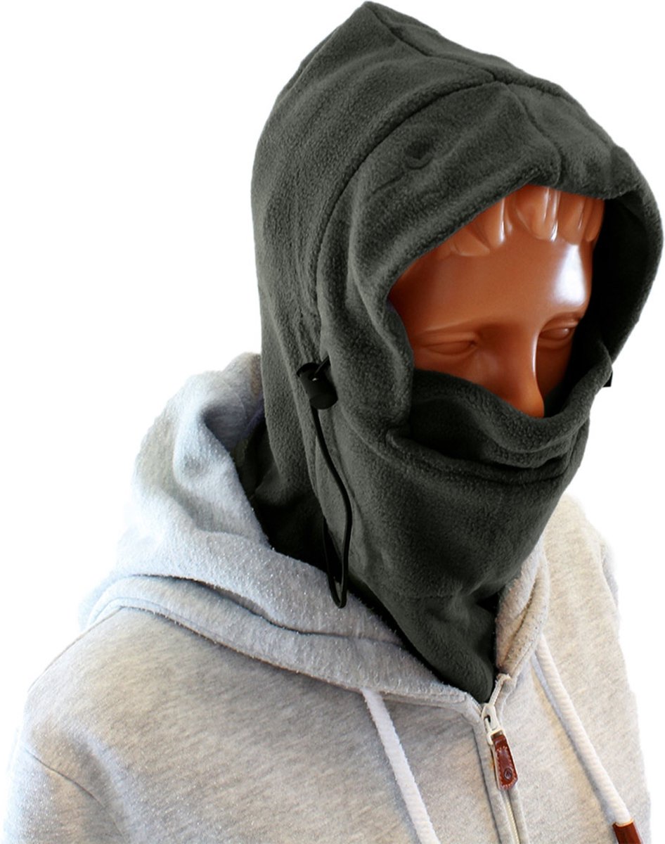 Fleece Nekwarmer Ski Masker -Scooter Masker Wintermasker Wintermuts Multiuse Grijs