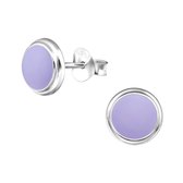 Joie|S - Boucles d'oreilles rondes argent - 7 mm - violet