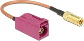 Fakra H (v) - SMB (m) adapter kabel - RG316 - 50 Ohm / transparant - 0,15 meter