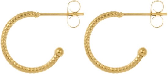 Bijoux goudkleurige oorringen hart voor dames | -NL