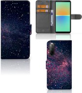 Portefeuille Sony Xperia 10 IV Etuis Portefeuille Compatible avec Cuir Flip Cover Fermeture magnétique pour Étoiles