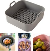 Airfryer Accessoires- Siliconen Bakje- Herbruikbaar- Bakpapier Alternatief- Bakvorm- Anti Aanbak- Grijs- Vierkant Airfryer Accessoires- Siliconen Bakje- Herbruikbaar- Bakpapier Alternatief- Bakvorm- Anti Aanbak- Grijs- Vierkant