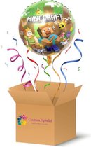 Helium Ballon gevuld Cadeau per post" Minecraft Groen"