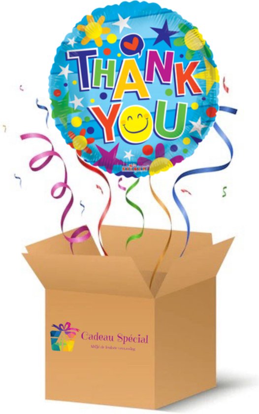 Helium Ballon gevuld Cadeau per post "Thank You 2"