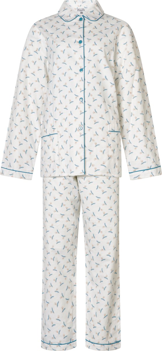 Lunatex dames pyjama flanel | MAAT XL | Koren | ivoor
