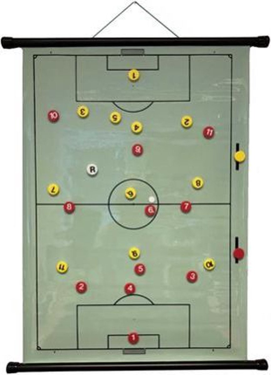 Sportec - Oprolbaar schrijfbaar coachbord - Voetbal - 50x70 centimeter
