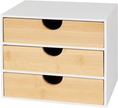 Bamboe bureaukastje - 3 Lades - 20 x 13 x 17,5 cm - FSC®-gecertificeerd hout: verantwoord hout - Ladenkastje