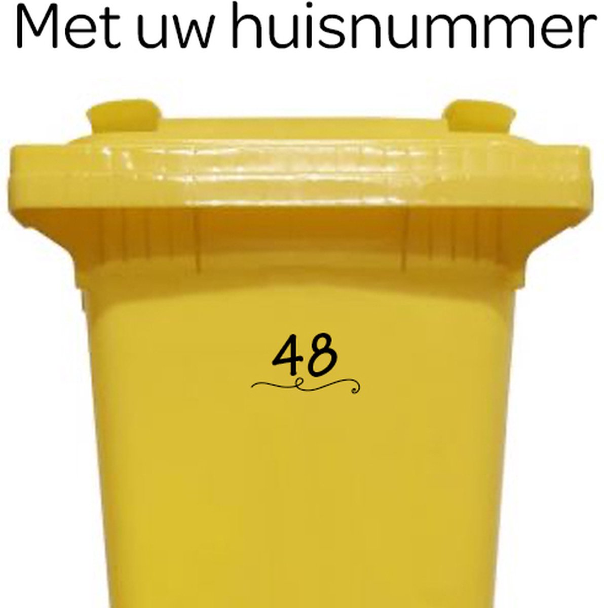 Klikosticker - met uw huisnummer - zwart - weerbestendig - brievenbussticker - containersticker - 9 cm x 14 cm
