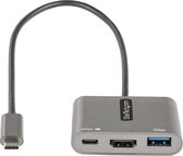 StarTech.com Adaptateur USB-C HDMI, Adaptateur Multiport USB-C vers HDMI 4K, 100W PD Passthrough, Hub USB 3.0 5Gbps (1xType-C/1xA), Mini Dock USB-C, Station d'accueil portable USB-C (CDP2HDUACP2)