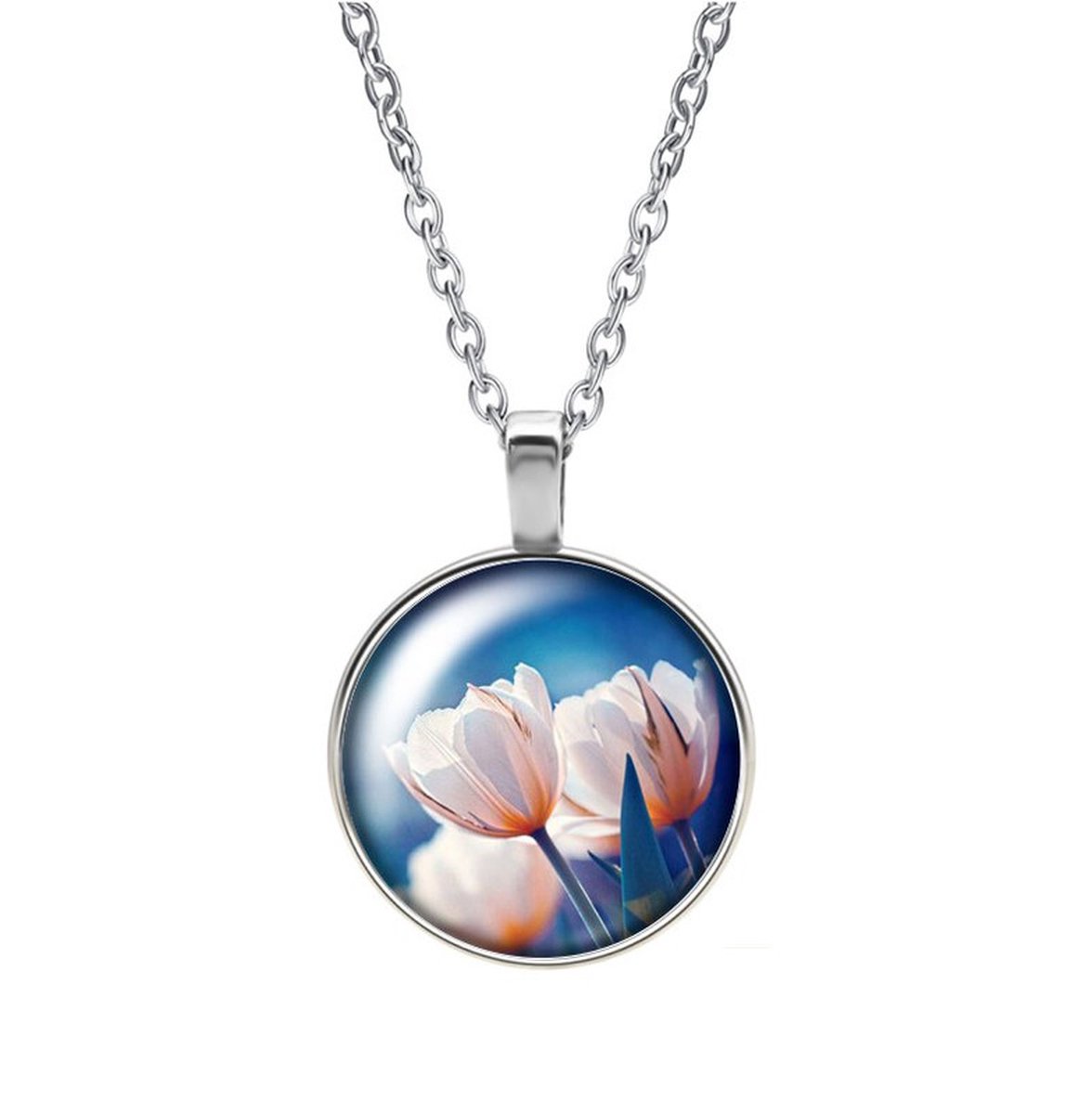 Ketting Glas - Bloemen