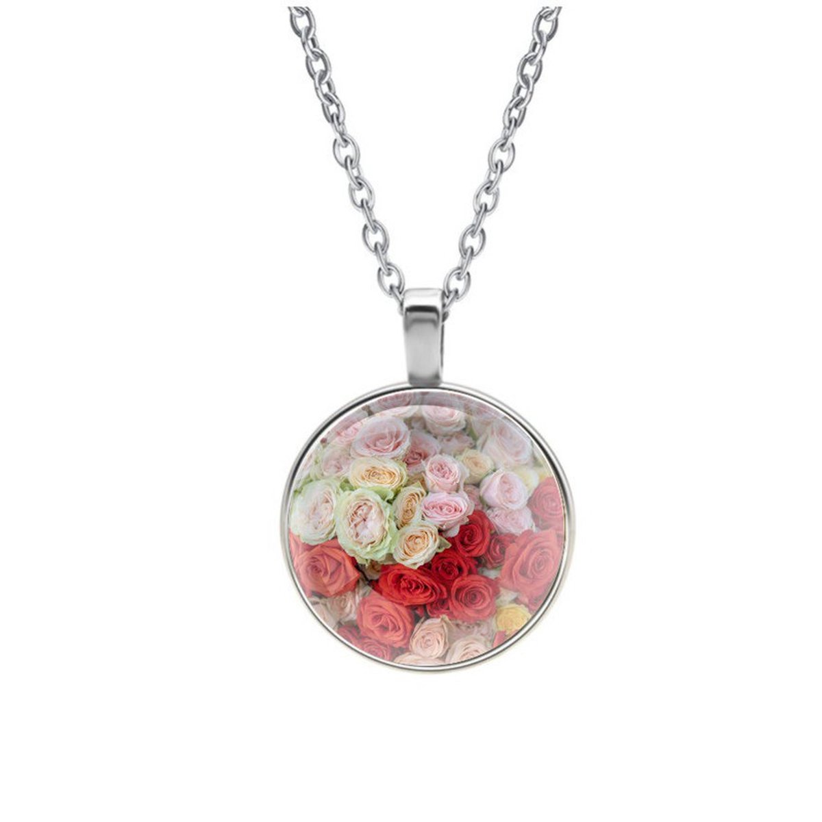 Ketting Glas - Rozen