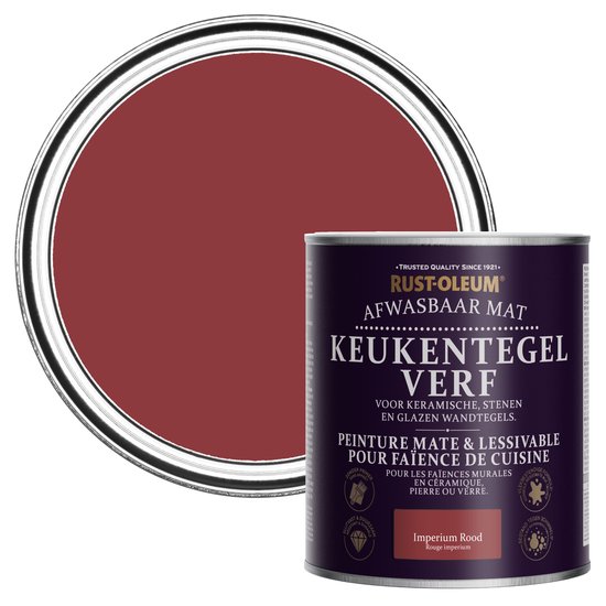 Rust-Oleum Rode Verf voor keukentegels - Imperium Rood 750ml