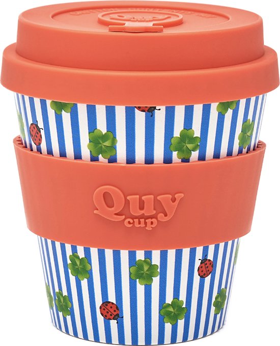 Quy Cup 230ml Ecologische Reis Beker - “Lucky” - BPA Vrij - Gemaakt van  Gerecyclede