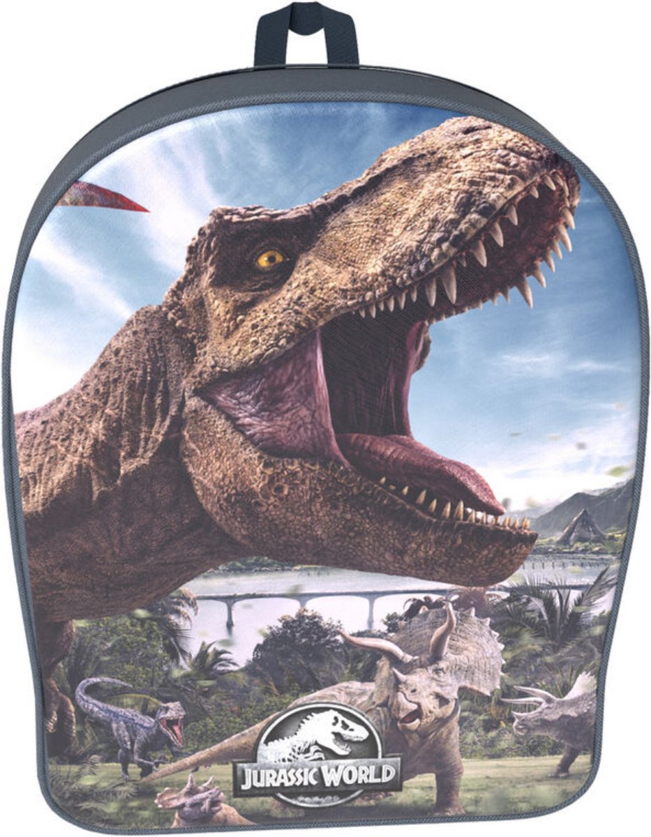 Kids Licensing Schoolrugzak - Jurassic World - Kinderen Rugzak - Maat: 30cm - Grijs